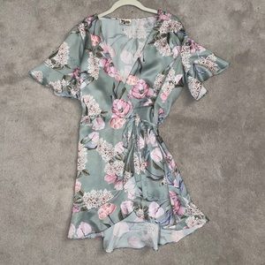Show Me Your Mumu Evelyn Mini Wrap Dress